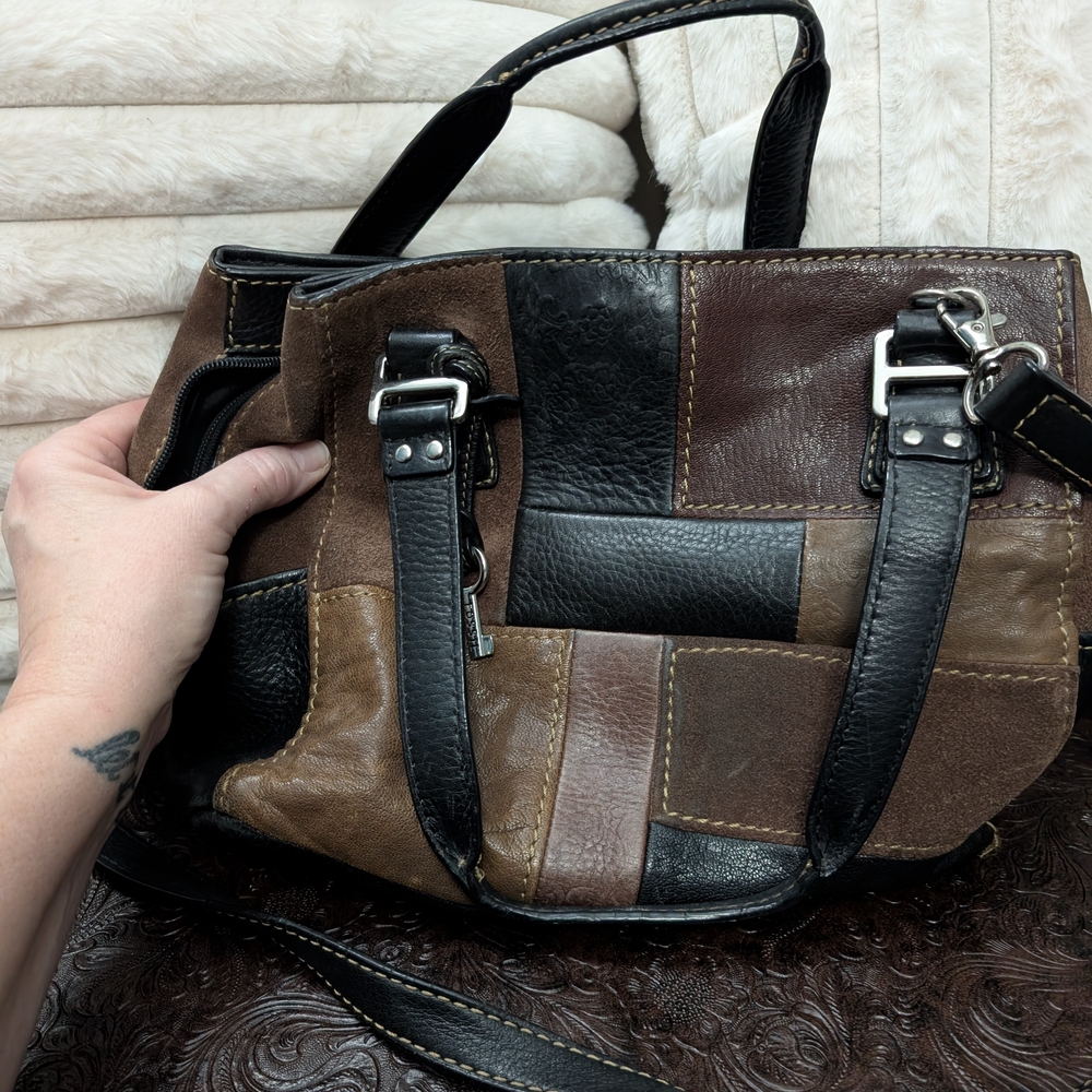 Fossil Multicolor Patchwork Leather Shoulder Bag - image 3